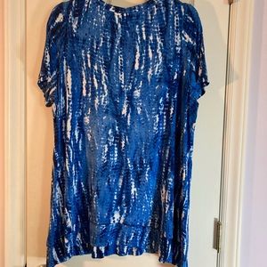 Cynthia Rowley Blue/White tunic. 1X